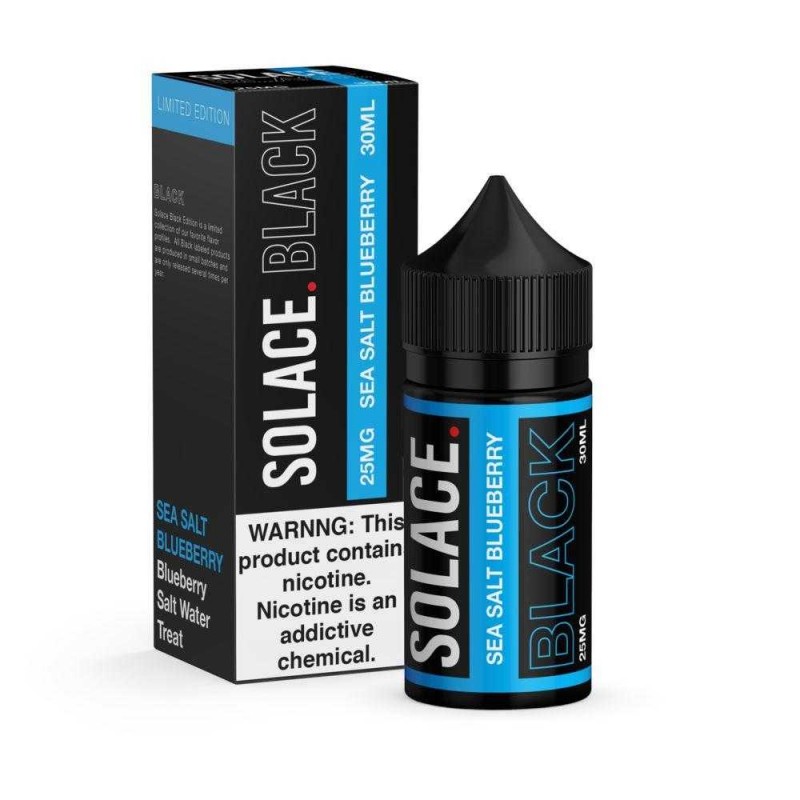 SOLACE BLACK | Sea Salt Blueberry 30ML eLiquid *CLEARANCE*