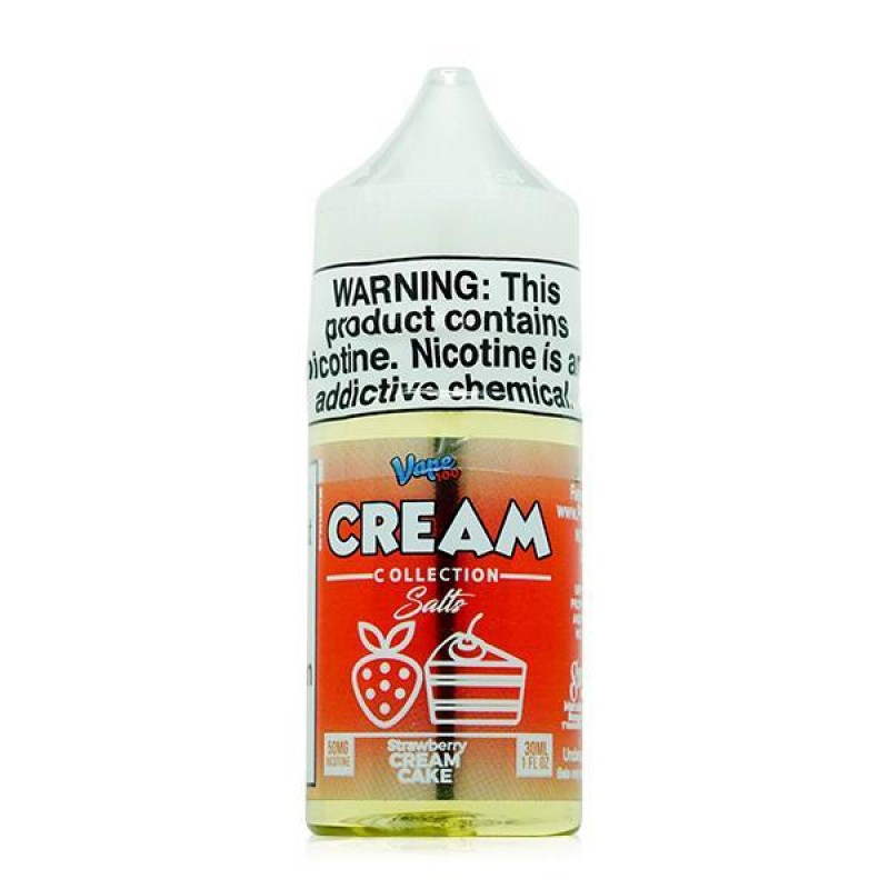 Strawberry Cream Cake by Vape 100 Cream Salt E-Liq...