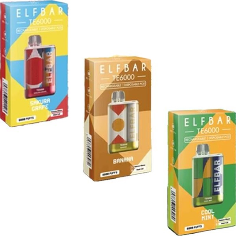 Elf Bar TE6000 Disposable | 6000 Puffs | 14mL | 50...